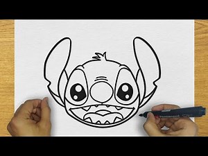 HOW TO DRAW STITCH FACE STEP BY STEP | DRAWING STITCH FACE EASY