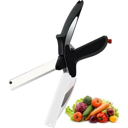 Kitchen Scissors with Attached Cutting Board, Vegetable Scissors for Salad Chopper Tool, Ergonomic Grip Food Cutter for Easy Meat and Vegetable Prep - Walmart.ca