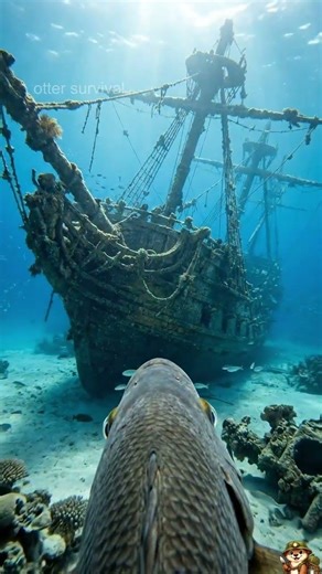 Carp's Eye View Reveals Hidden Treasure Chest #underwater #treasure #pov