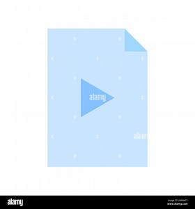 Blue video file icon. Simple document shape. Bright blue vector. Play symbol design Stock Vector Image & Art - Alamy