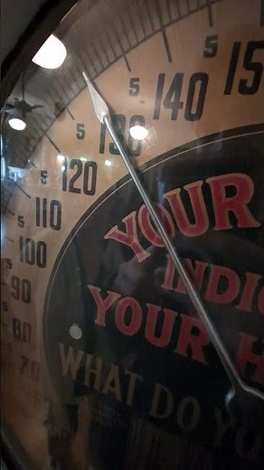 Vintage Coin Operated Weight Machine at the Wichita Sedgwick County Historical Museum