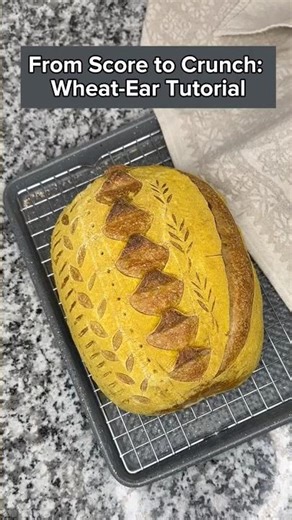 From Score to Crunch: Wheat-Ear Tutorial #breadscoring #breadtutorial #sourdough #artisanbread