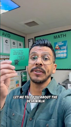 Desk Ninja! Motivating students to clean their desks #elementaryclassroom #teacher