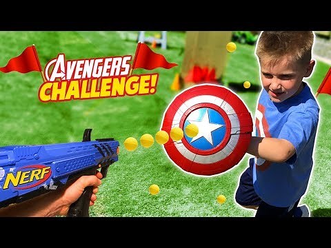 Avengers Nerf Survival Challenge! Super Hero Gear Test & Toys Review for Kids!