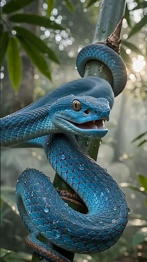 Rare Blue Pit Viper in 4K 😱🐍 #shorts #creepystories #mystery #nfactz #paranormal #scarystories
