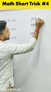 262K views · 3.5K reactions | Maths Short trick #4 ✅ . . . #reels #tranding #tricks #math #genius #important #toper #students #LearnWithJoy #MathTricks #Maths | Learn With Joy | Facebook