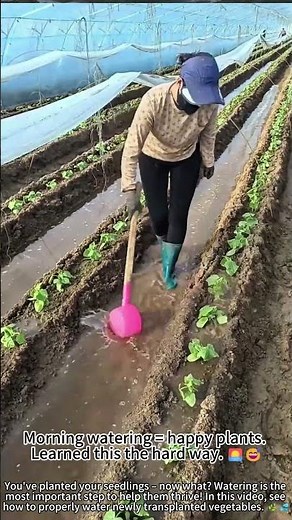 Watering vegetables after transplanting – essential care! 💧🌱