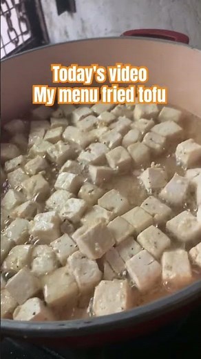 Today's video my menu fried tofu #today #video #mymenu #friedtofu #shorts #shortyoutube