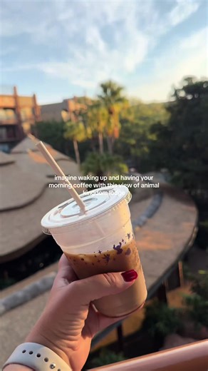 missing mornings on this balcony at disney’s animal kingdom lodge with a lil disney coffee 😌😌 #disney #disneyworld #disneyparks #disneytiktok #disneytok