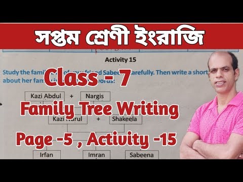Family Tree Writing Class 7 English page 5 Activity 15 by Jayanta sir || Class 7 Revision Lesson||