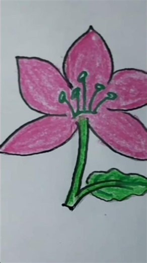 How to draw a beautiful flower step-by-step! 🌸✨