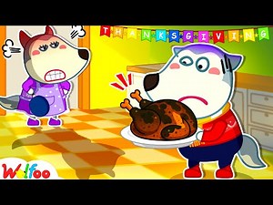 Wolfoo Family Celebrates THANKSGIVING...But Wolfoo Burned the Turkey?! - Funny Family Lesson