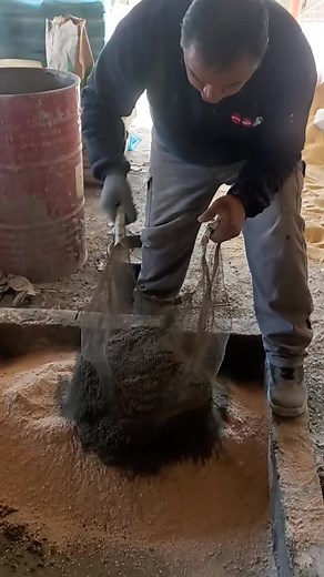 Construction Techniques: Sifting Sand and Cement Mixtures