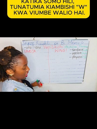 Jifunze Kiambishi 'W' katika Kiswahili