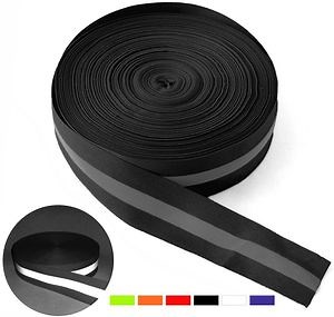[Hot Item] Reflective Tape Sewed on Glow in The Dark Webbing Ribbon with Hi-Vis Tape for Construction Safety