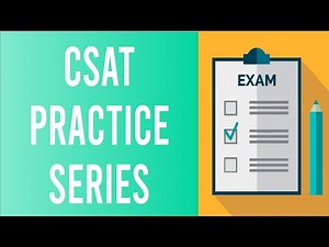 CSAT Practice Series || Part - 1 || UPSC IAS ||
