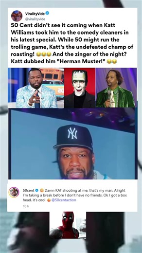 Troll King vs. Roasts King | 50 Cent Caught OFF guard when Katt Williams roasted Him #50cent #shorts