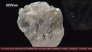 The second largest diamond ever recovered is in New York City. The 1,109-carat diamond named 'Lesedi La Rona' or 'light' is on display at Sotheby's auction house on Manhattan's Upper East Side. The rough diamond, the first of its kind in more than 100 years, could sell for $70M at auction when it goes on the block in London in June. | CGTN