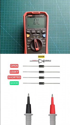how to test the diode using digital tester #tutorial