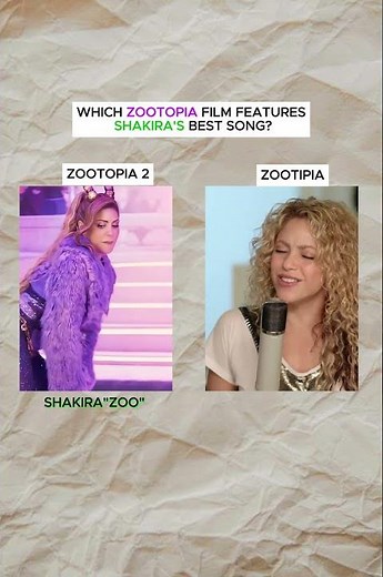 Which Zootopia Film Features Shakira’s Best Song? Shakira "Zoo" (From "Zootopia 2") #shorts
