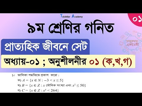Class 9 math solution 2024 | math chapter 1 Part 1 | ৯ম শ্রেনি গনিত ১ম অধ্যায় | প্রাত্যহিক জীবনে সেট