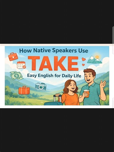 How to Use “TAKE” in English | Real Life Examples (Slow & Easy English) . #englishconversation #shorts #teacher #beginner #learnenglish