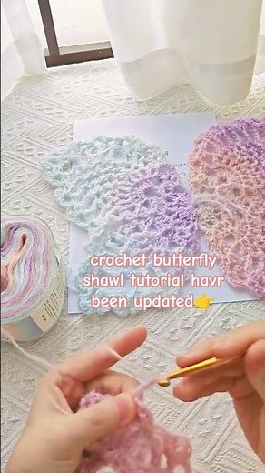 Butterfly crochet shawl tutorial with diagram Pattern#crochetpatterns #crochet #crochetshawl #diy