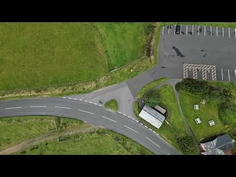 Porlock Hill Somerset Drone Stock Video 4K