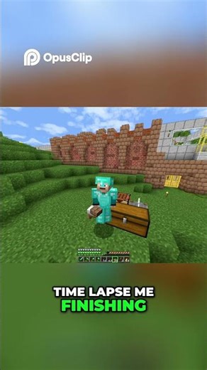 Epic Build Time Lapse Magic Trick Revealed! #minecraft #minecraftshorts #gaming