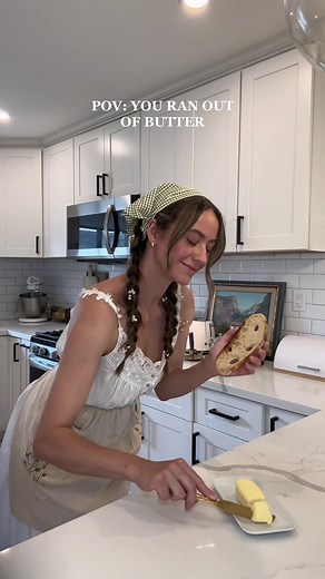 my handy dandy butter churner and some heavy cream to the rescue 🧈✨ #homemadebutter #homemaking #homemaker #ingredienthousehold #madefromscratch #momsoftiktok #