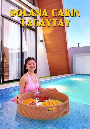 Solana Cabin — a cool and cozy private airbnb resort in the heart of Tagaytay. @Solana Cabin Highly-recommended, aesthetic, and perfect staycation and getaway for couples, families, and small groups. With private pool, bonfire area, kitchenware, balcony, grill, and everything you need! #tagaytaystaycation #staycationph #airbnbtagaytay #tagaytayairbnb #tagaytay