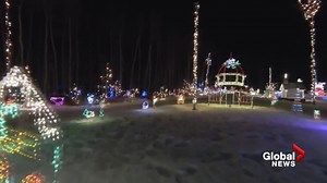 A spectacular Christmas display is lighting up Fort St. John, B.C. this season. Here’s some festive drone footage shot by Eagle Vision Video Productions Ltd., showing the ins and outs of the extensive holiday light display. Do you have a favourite festive display in your city? Show us below! https://globalnews.ca/bc/videos/ | Global BC
