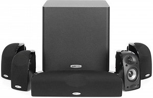 Polk Audio TL1600 BlackStone Satellite / OnWall Speaker Set - Dolby 5.1 Surround Sound Speaker Package # SP015