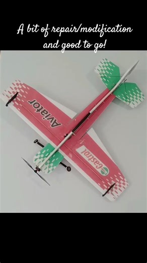 Edge 540 rc aircraft repair after hard landing. RC Factory / Twisted hobbys profile foam model