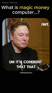 14K views · 528 reactions | What is magic money computer...? Share your thoughts on this...? Source: Ted Cruz Speaker: Elon Musk #trendingnow #viralnow #elonmusk #facebookreels #facebookpost #facebookpage #usareels | Iwealthyfox | Facebook
