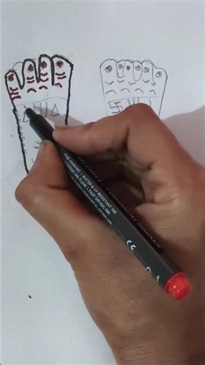 Beautiful Spiritual Feet Symbol Drawing ✨ Easy Sacred Art #shorts
