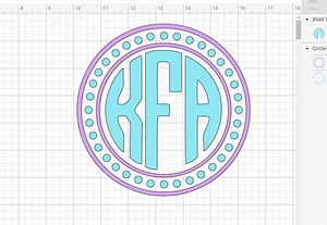 How to Make Circle Monogram on Cricut   Free Circle Monogram SVG