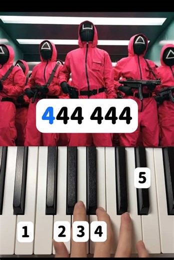 イカゲームのピアノ曲を簡単に弾いてみた