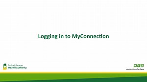 Logging in to MyConnection