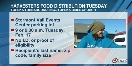 Harvesters food distribution set for Tuesday in Topeka