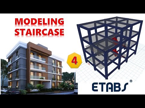 (R-04). Modeling Staircase , Lowering the Tie Beam- Residential Building Design - ETABS