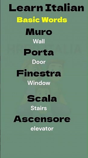 Basic Italian Words | Easy way to learn Italian | Italian lesson For beginners #learnitalian