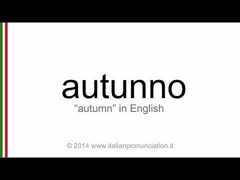 Correct italian pronunciation of autunno, autumn