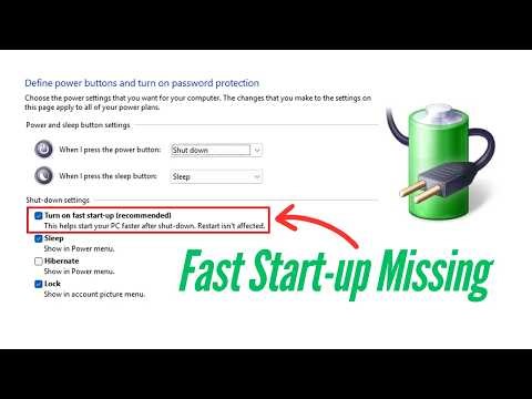 Fix Fast Startup Mode Missing from Power Options in Windows 11