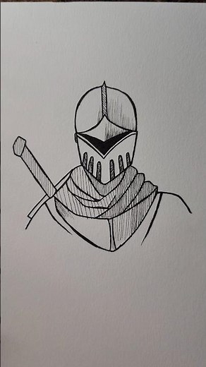 how to draw knight #drawing #designe #desenho #tutorial #sketch #sketchbook