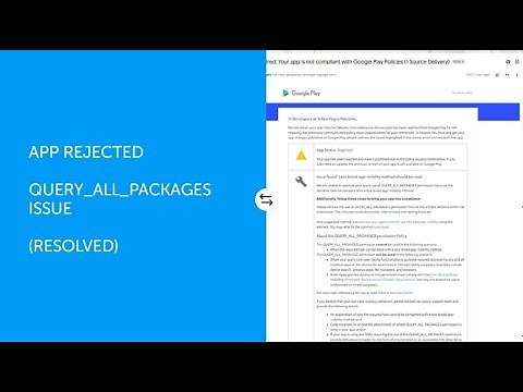 Play store QUERY_ALL_PACKAGES permission issue (Resolved)
