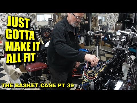 CUSTOM SHOVELHEAD WIRING / OLD SCHOOL SHOVELHEAD WITH SOME NEW TECH ADDED / MAKING IT ALL FIT