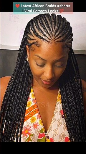 ❤ Latest African Braids #shorts | Viral Cornrow Looks 💯 #hairstyles #braids #cornrows