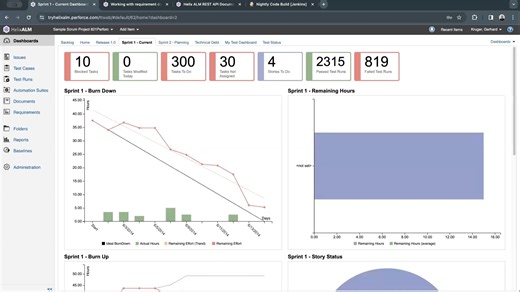 Helix ALM 需求管理 问题管理 测试管理 演示