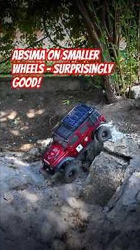 Absima on smaller wheels – surprisingly good! Continuing to test smaller wheels. #absima #rctesting